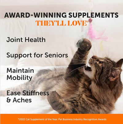 Relieve joint stiffness & keep your cat mobile, comfortable, and playful as they age.